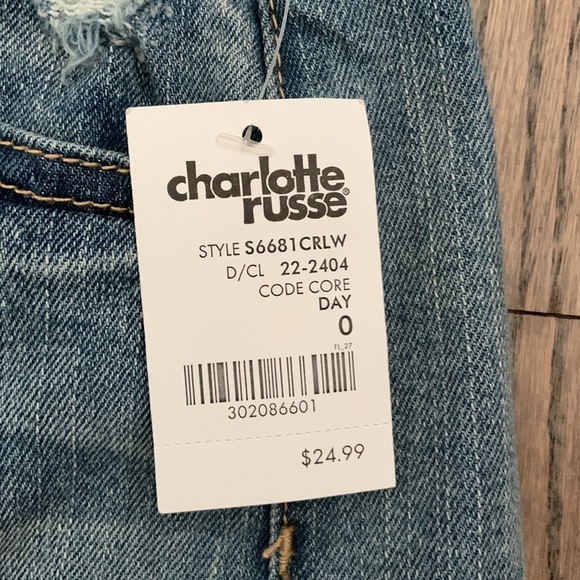 Refuge Distressed Hi-rise Cheeky Jean Shorts - Picture 3 of 6